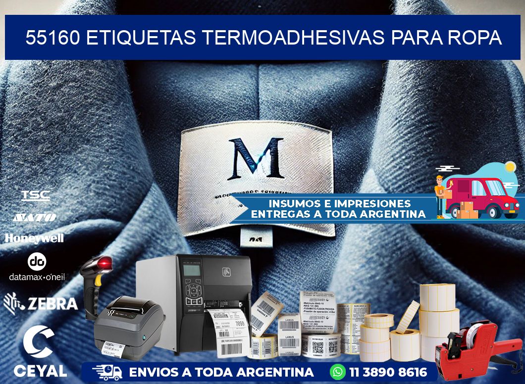 55160 Etiquetas termoadhesivas para ropa