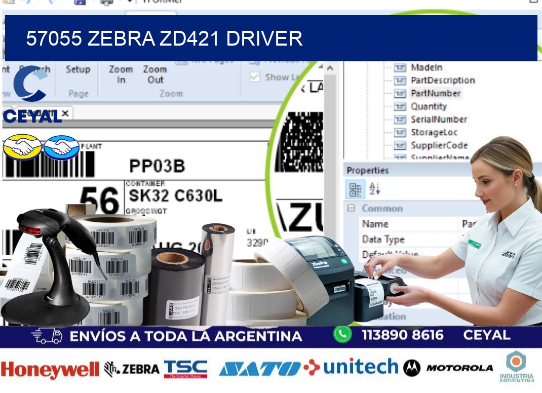 57055 Zebra ZD421 driver