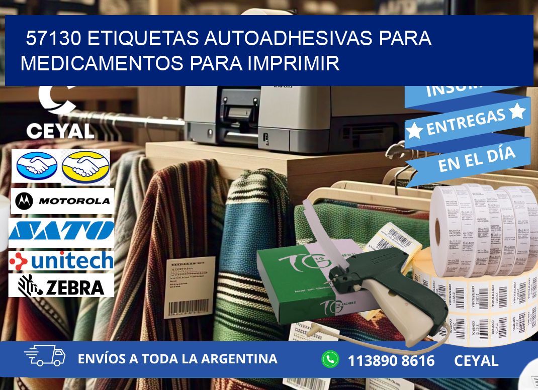 57130 Etiquetas autoadhesivas para medicamentos para imprimir