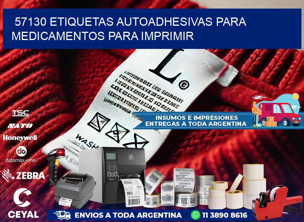 57130 Etiquetas autoadhesivas para medicamentos para imprimir