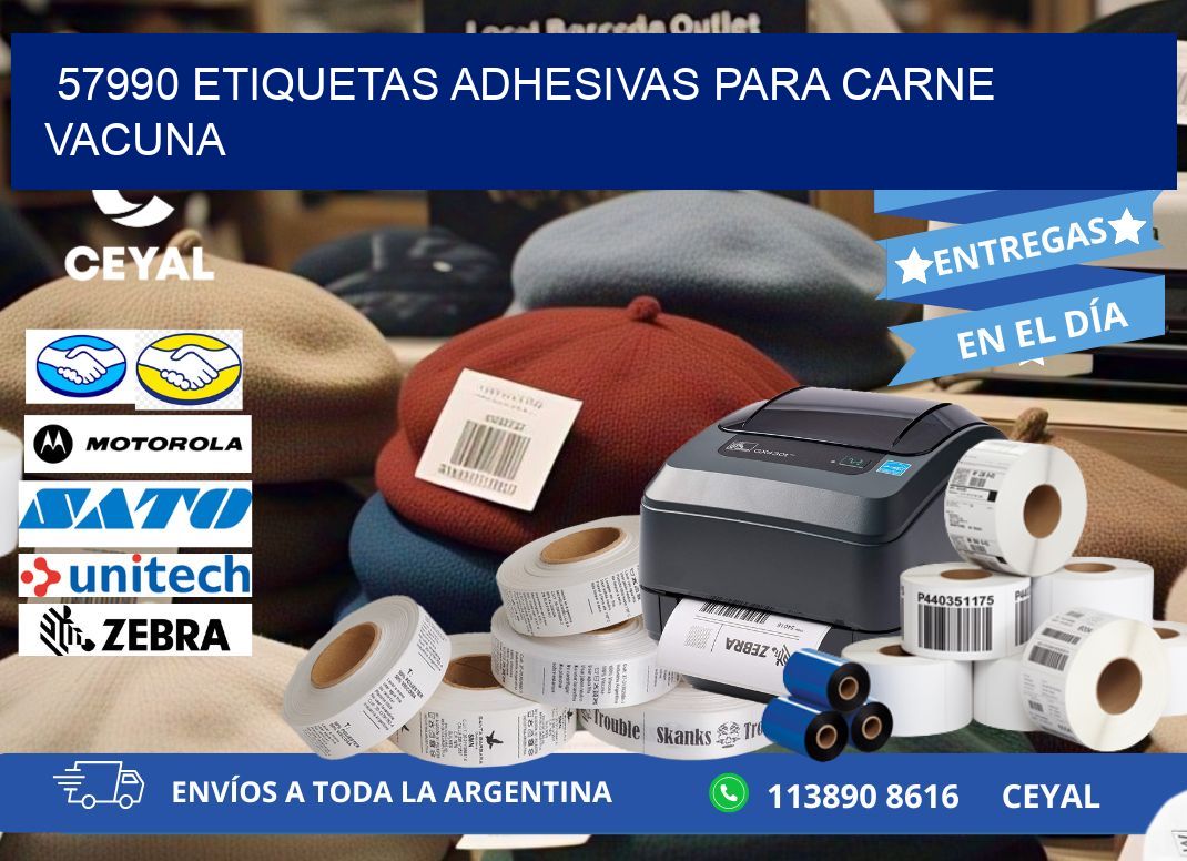 57990 etiquetas adhesivas para carne vacuna