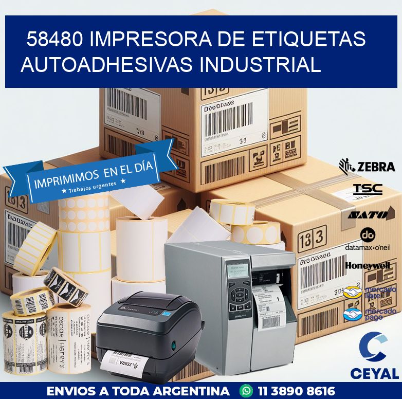 58480 Impresora de etiquetas autoadhesivas industrial