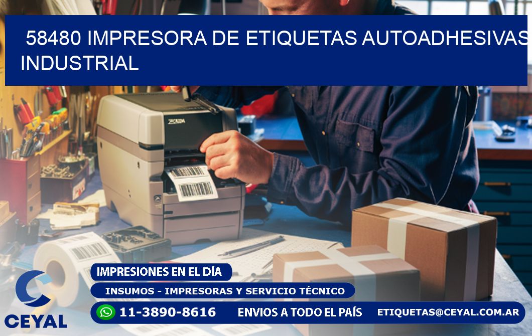 58480 Impresora de etiquetas autoadhesivas industrial