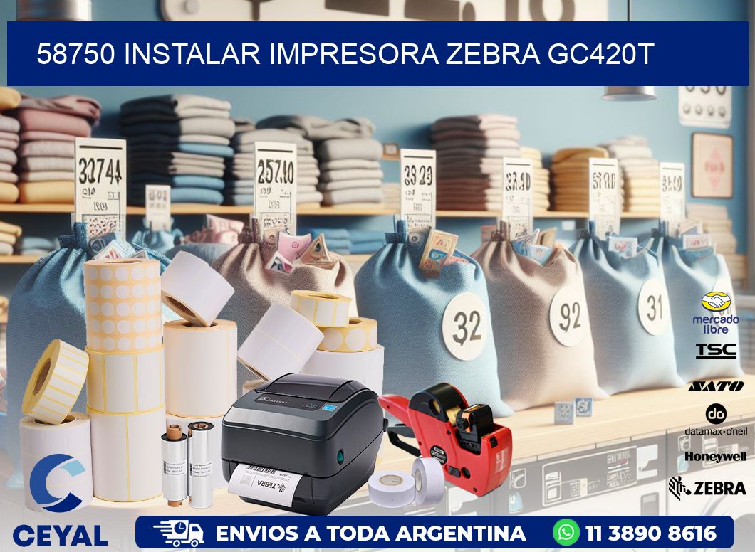 58750 Instalar impresora Zebra GC420t