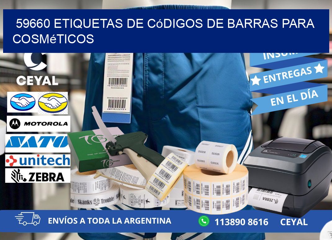 59660 etiquetas de códigos de barras para cosméticos