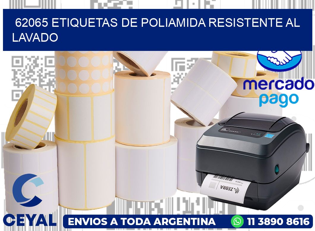 62065 Etiquetas de poliamida resistente al lavado