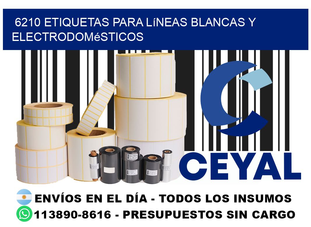 6210 Etiquetas para líneas blancas y electrodomésticos