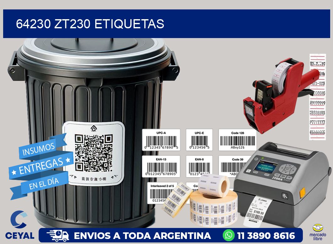 64230 ZT230 etiquetas
