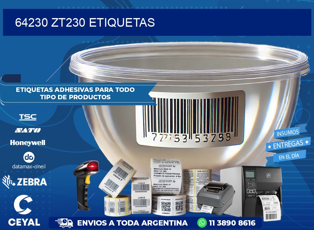 64230 ZT230 etiquetas