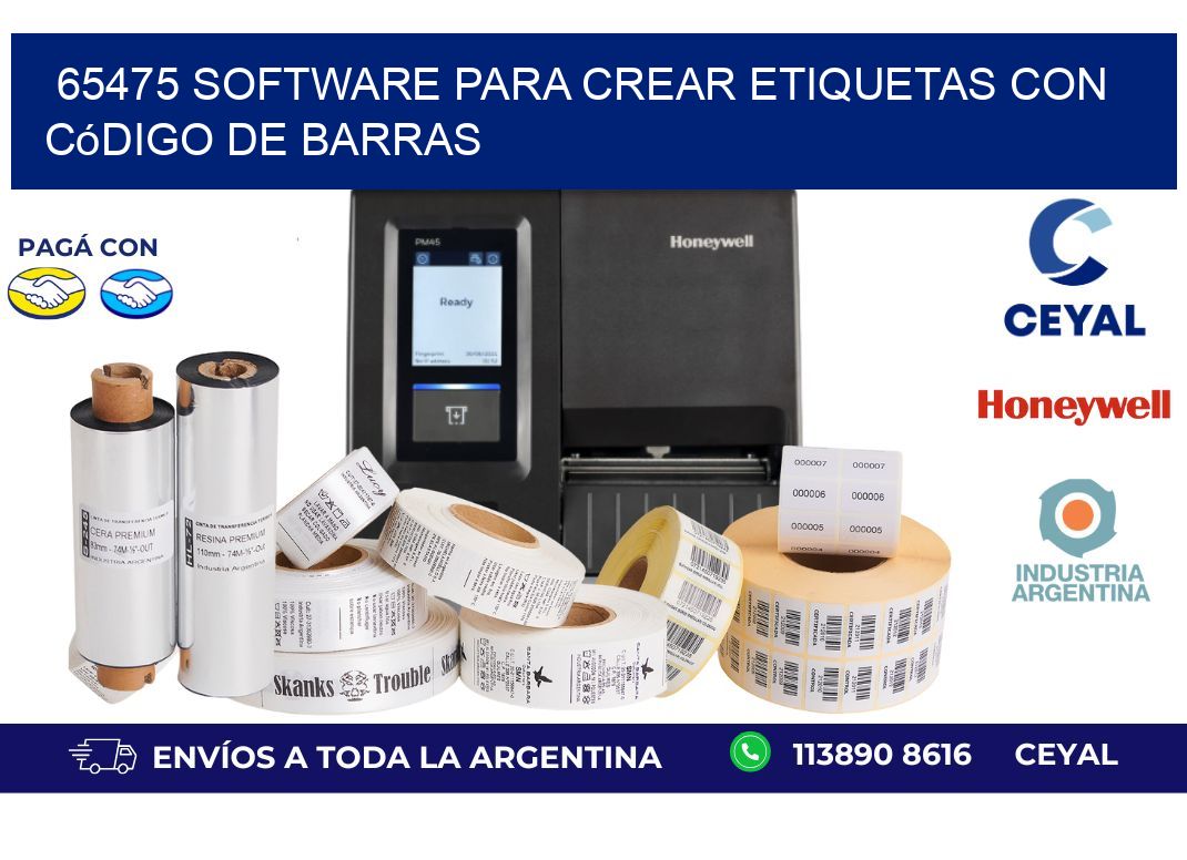 65475 Software para crear etiquetas con código de barras
