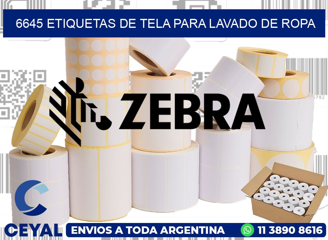 6645 Etiquetas de tela para lavado de ropa