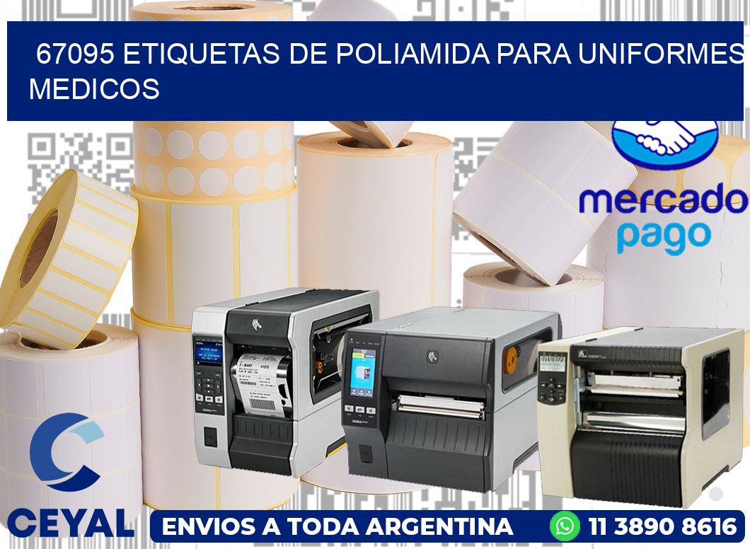 67095 Etiquetas de poliamida para uniformes medicos