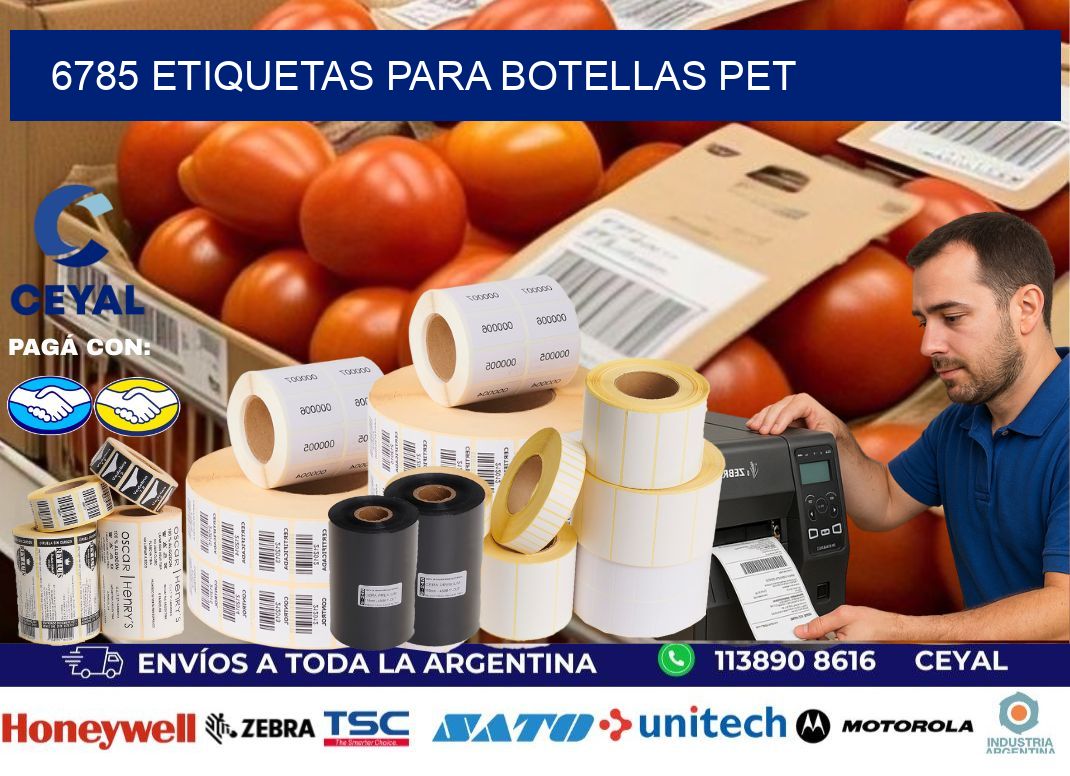 6785 Etiquetas para botellas PET