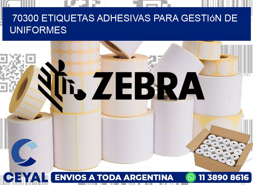 70300 Etiquetas adhesivas para gestión de uniformes