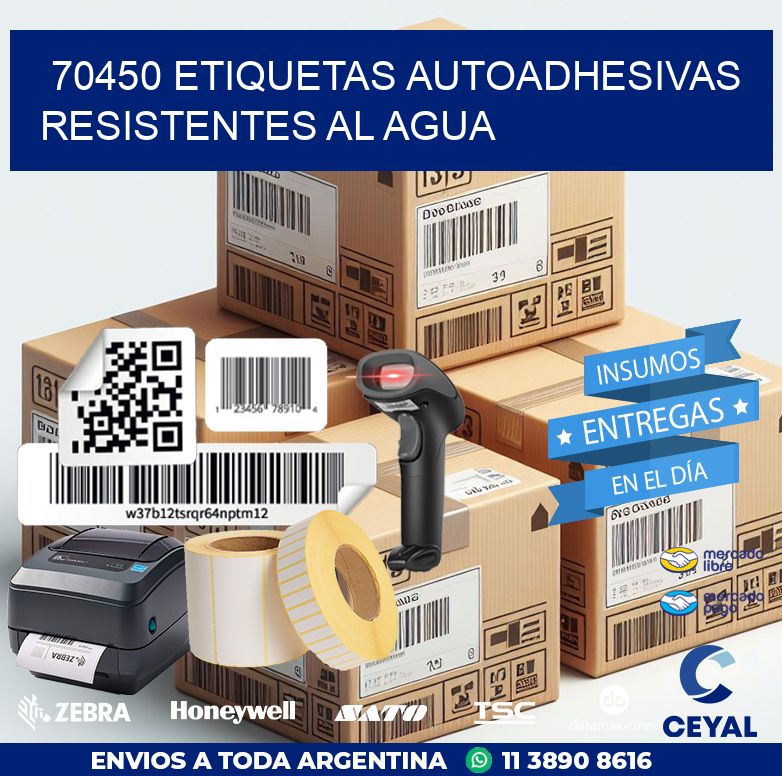 70450 etiquetas autoadhesivas resistentes al agua