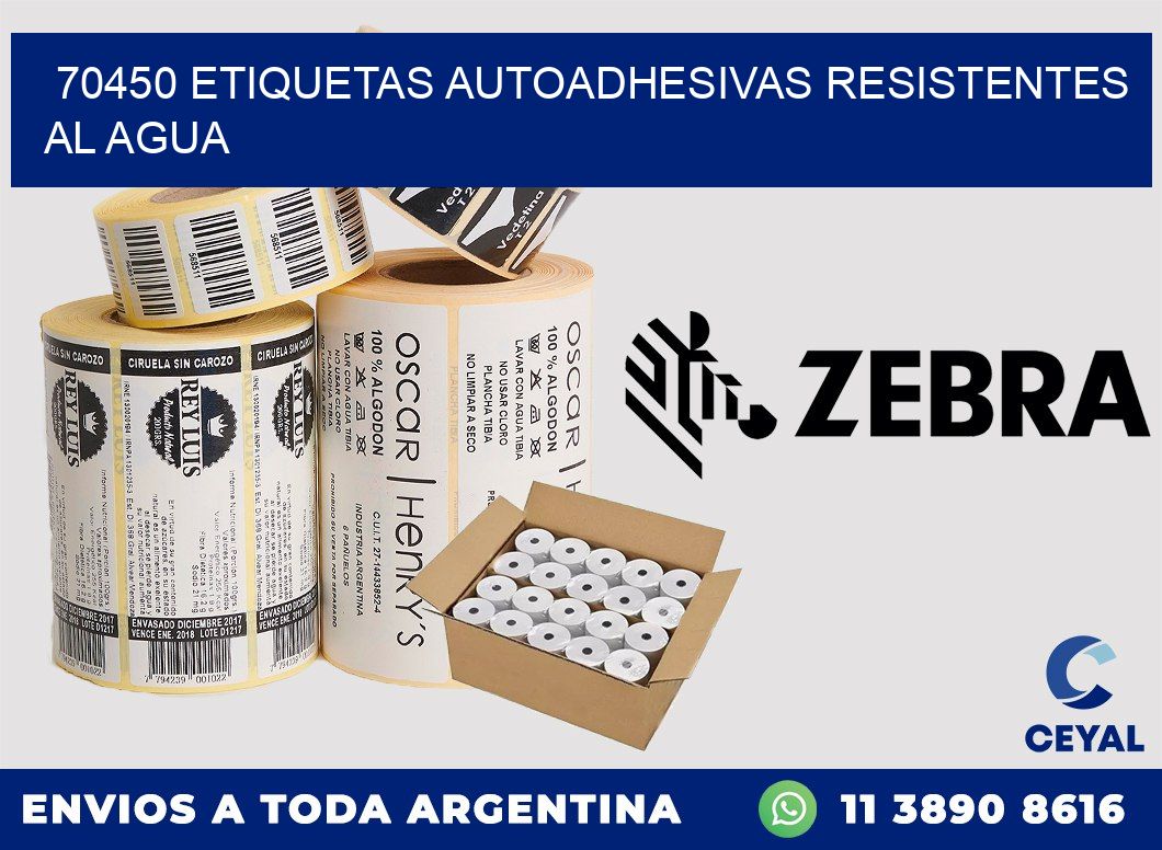 70450 etiquetas autoadhesivas resistentes al agua