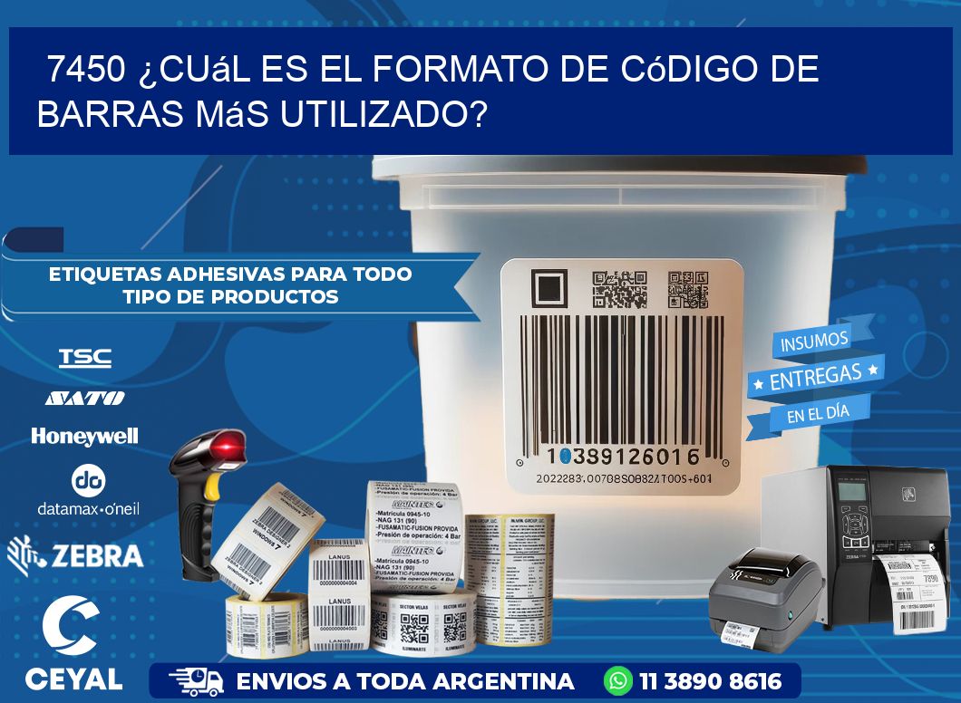 7450 ¿Cuál es el formato de código de barras más utilizado?
