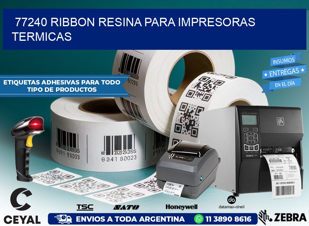 77240 ribbon resina para impresoras termicas