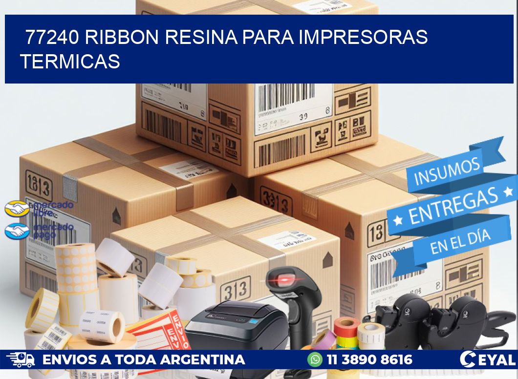 77240 ribbon resina para impresoras termicas