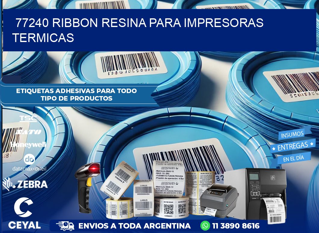 77240 ribbon resina para impresoras termicas