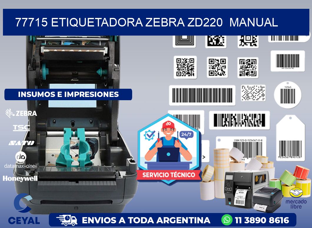 77715 Etiquetadora Zebra ZD220 manual