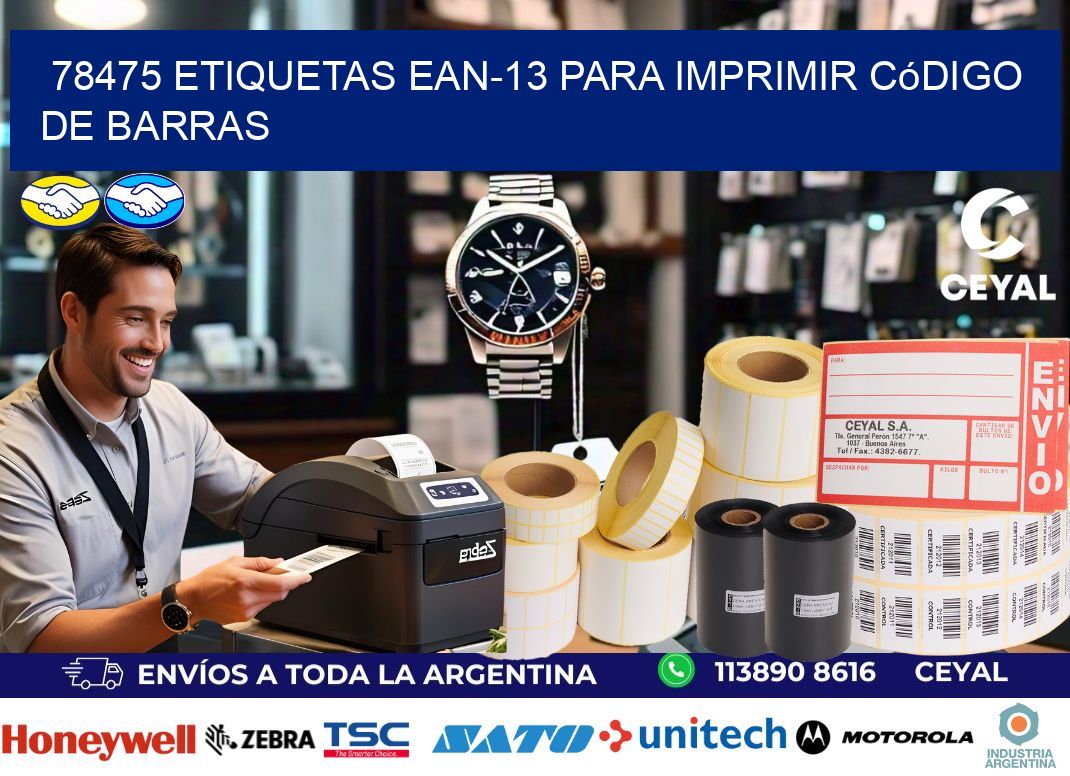 78475 etiquetas ean-13 para imprimir código  de barras