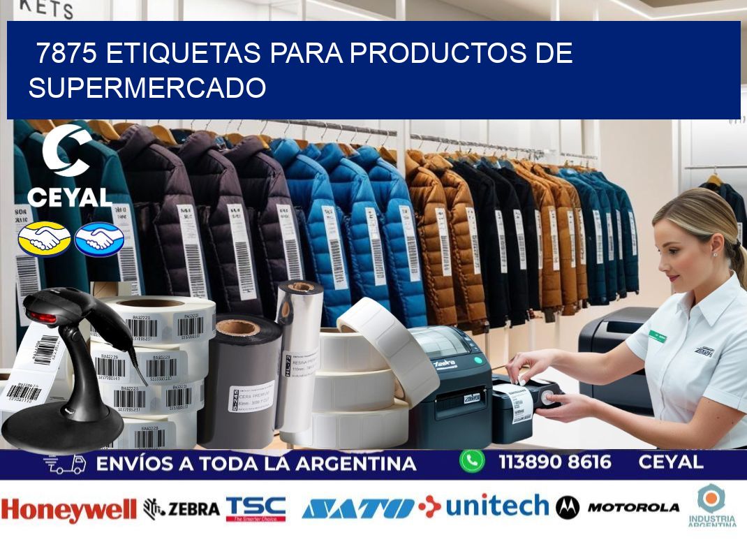 7875 Etiquetas para productos de supermercado