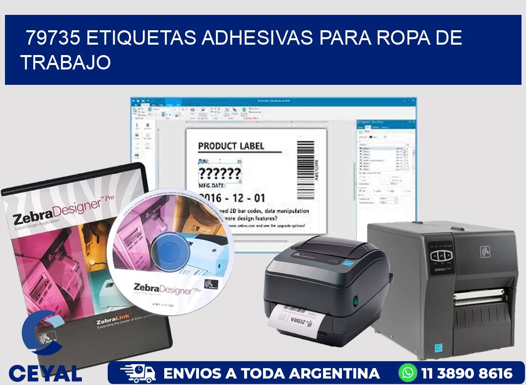 79735 Etiquetas adhesivas para ropa de trabajo