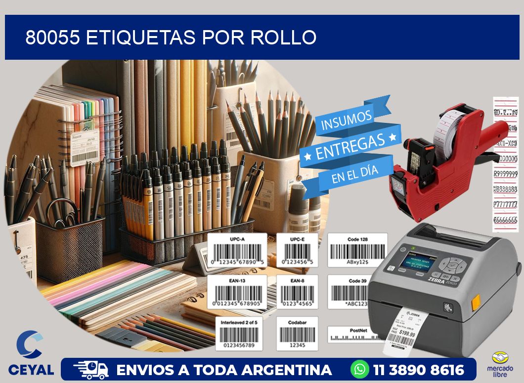 80055 Etiquetas por rollo