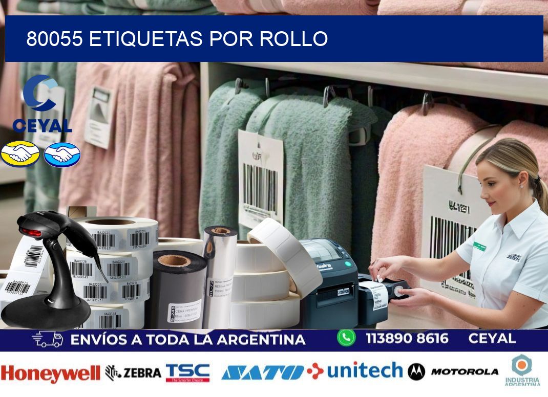 80055 Etiquetas por rollo