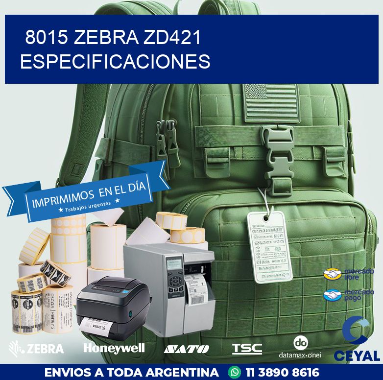 8015 Zebra ZD421 especificaciones