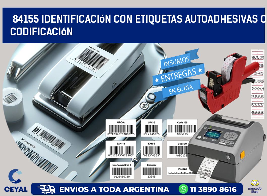84155 identificación con etiquetas autoadhesivas o codificación