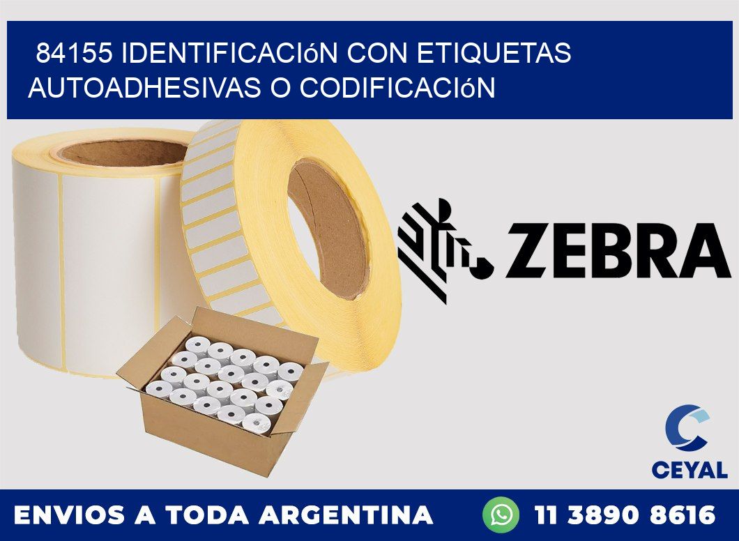 84155 identificación con etiquetas autoadhesivas o codificación