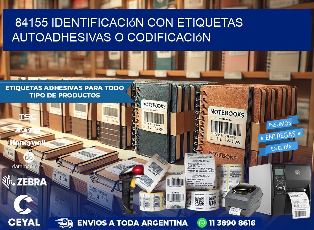 84155 identificación con etiquetas autoadhesivas o codificación