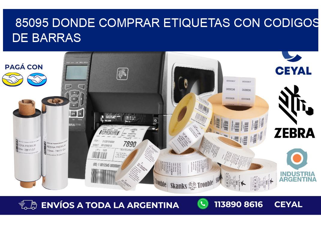 85095 Donde comprar etiquetas con codigos de barras