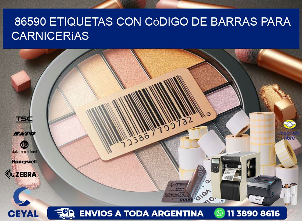 86590 etiquetas con código de barras para carnicerías