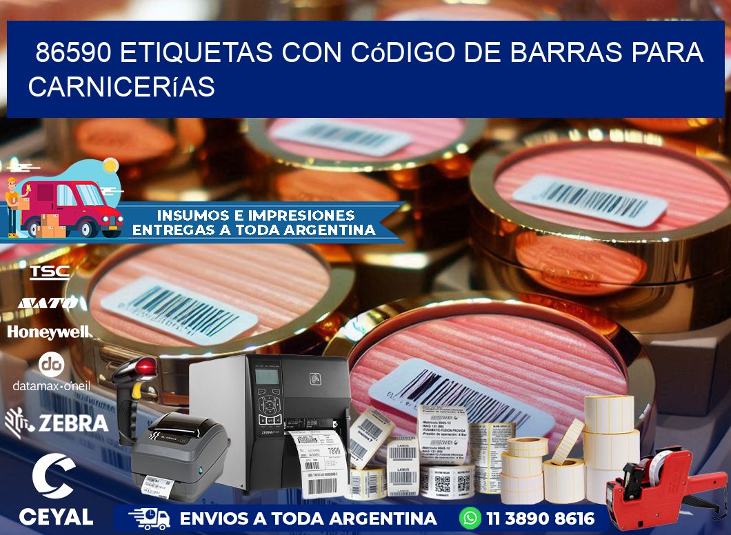 86590 etiquetas con código de barras para carnicerías
