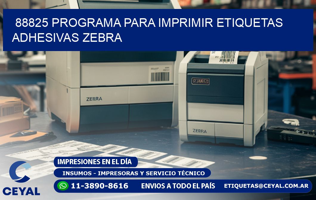 88825 Programa para imprimir etiquetas adhesivas zebra