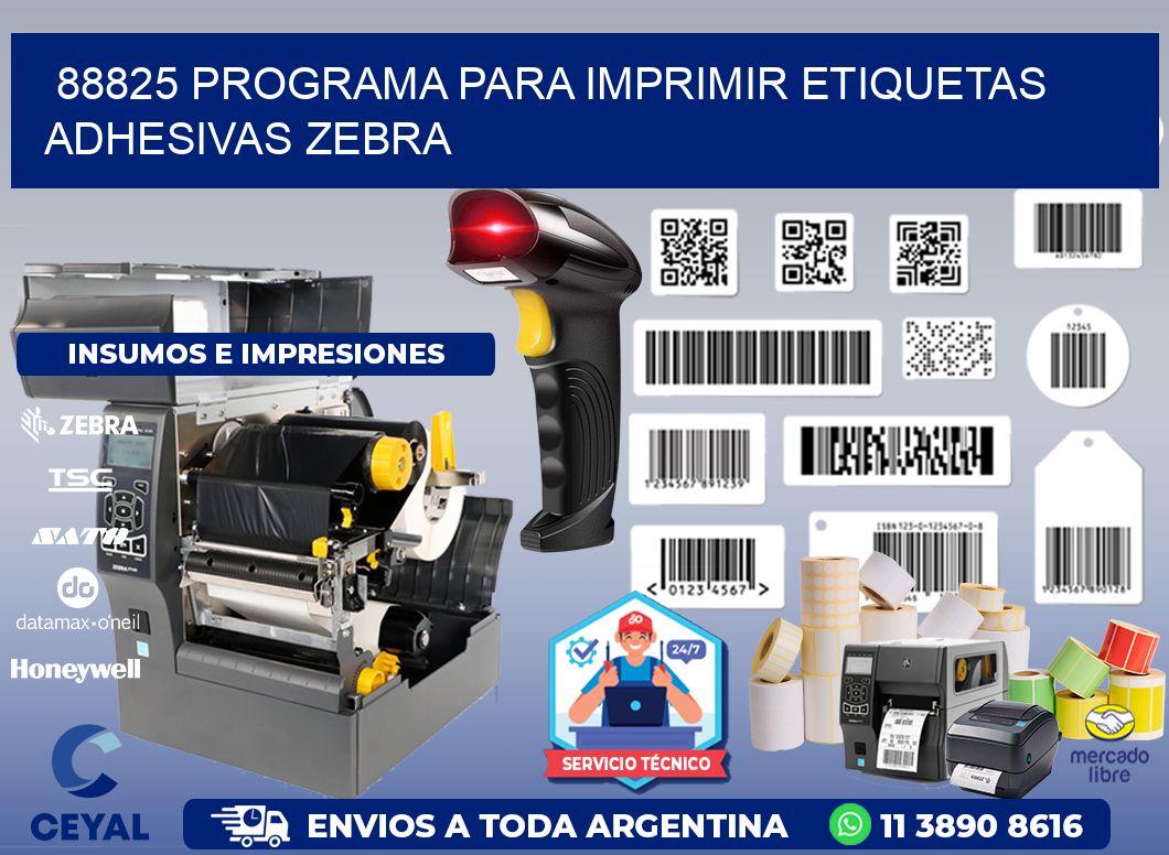 88825 Programa para imprimir etiquetas adhesivas zebra