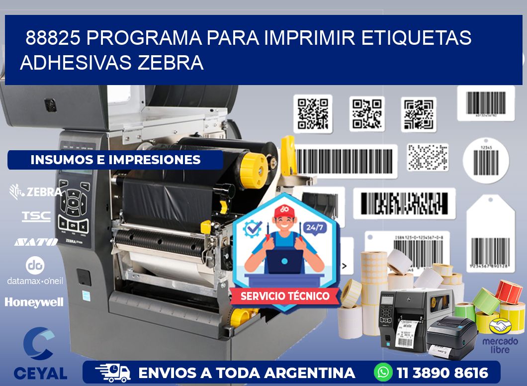 88825 Programa para imprimir etiquetas adhesivas zebra