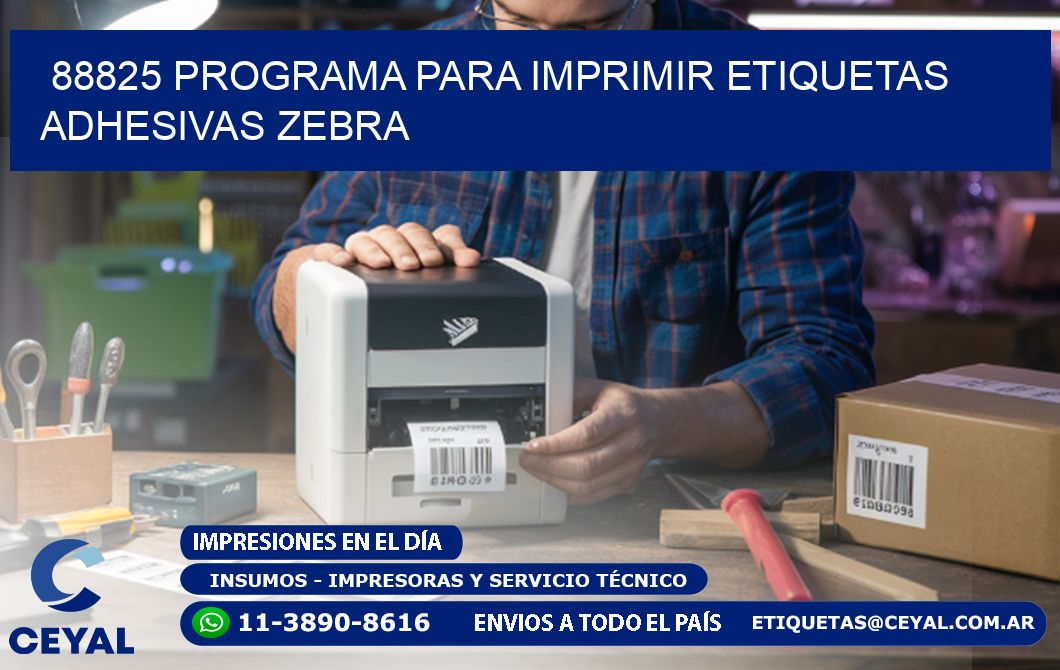 88825 Programa para imprimir etiquetas adhesivas zebra