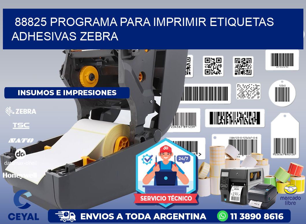 88825 Programa para imprimir etiquetas adhesivas zebra