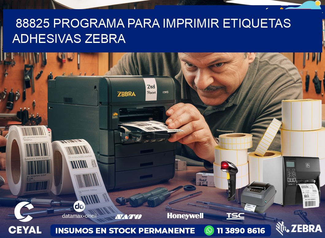 88825 Programa para imprimir etiquetas adhesivas zebra