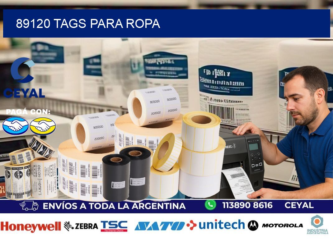 89120 Tags para ropa