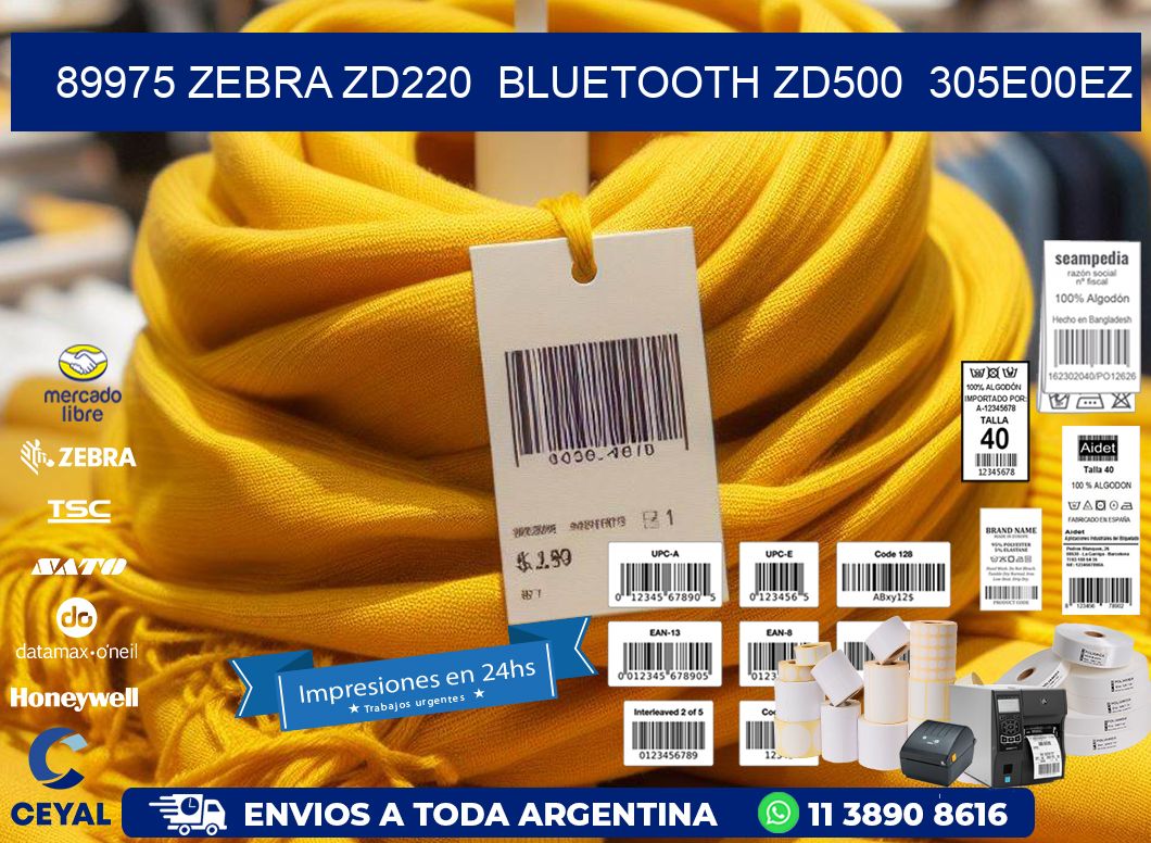 89975 Zebra ZD220 Bluetooth ZD500 305E00EZ