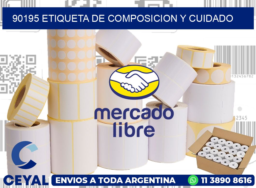 90195 etiqueta de composicion y cuidado