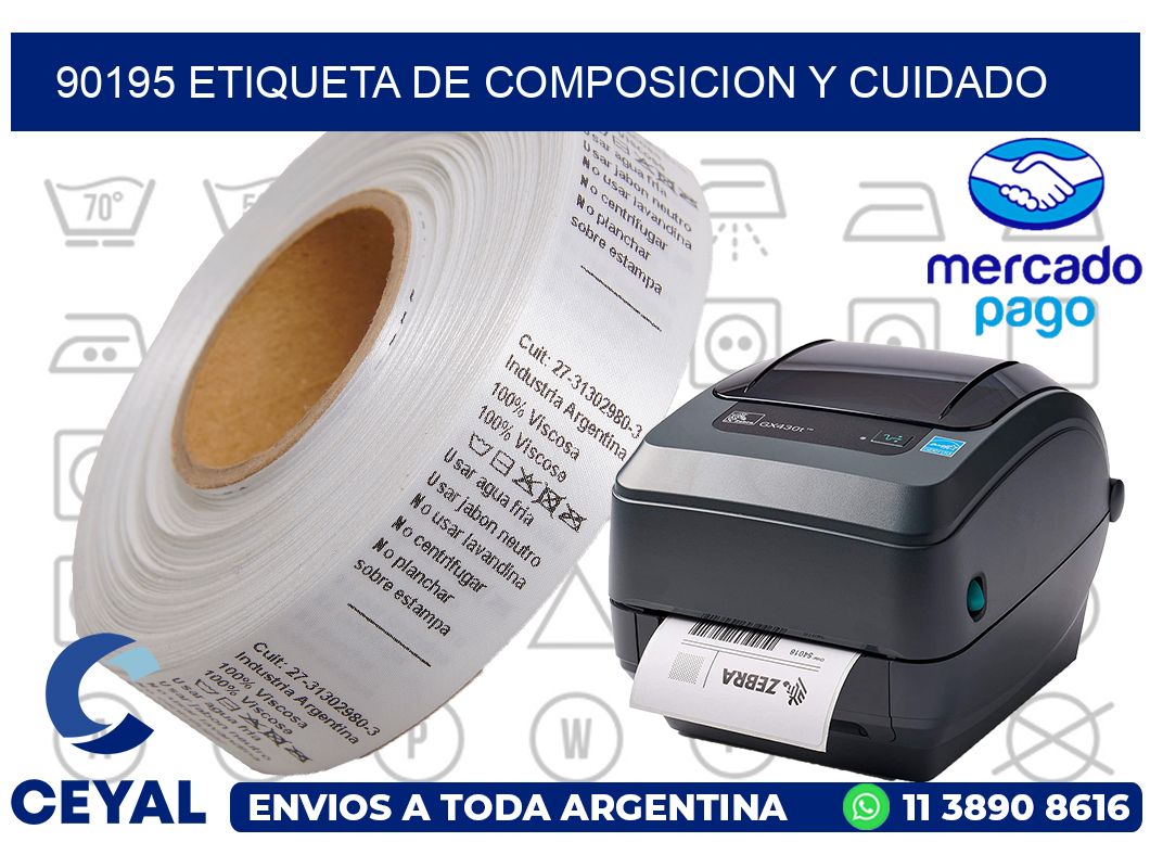 90195 etiqueta de composicion y cuidado