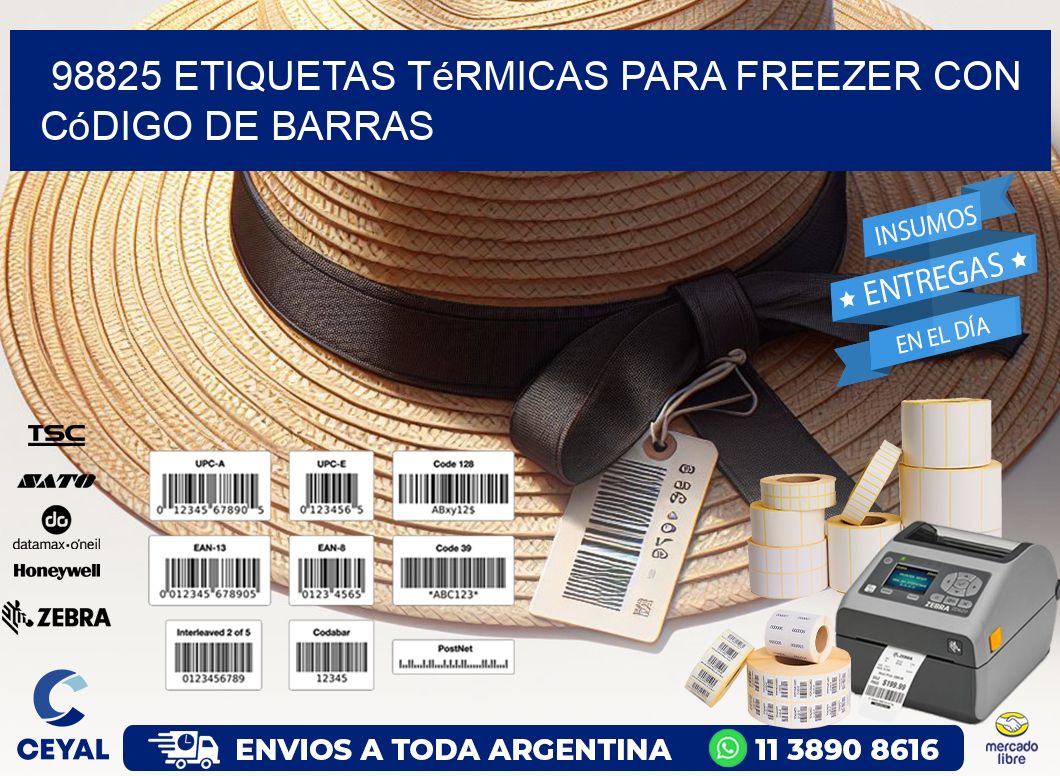 98825 etiquetas térmicas para freezer con código de barras