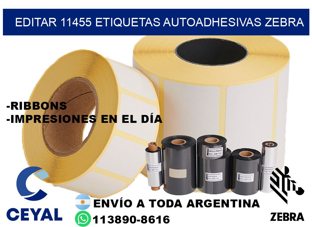 EDITAR 11455 ETIQUETAS AUTOADHESIVAS ZEBRA