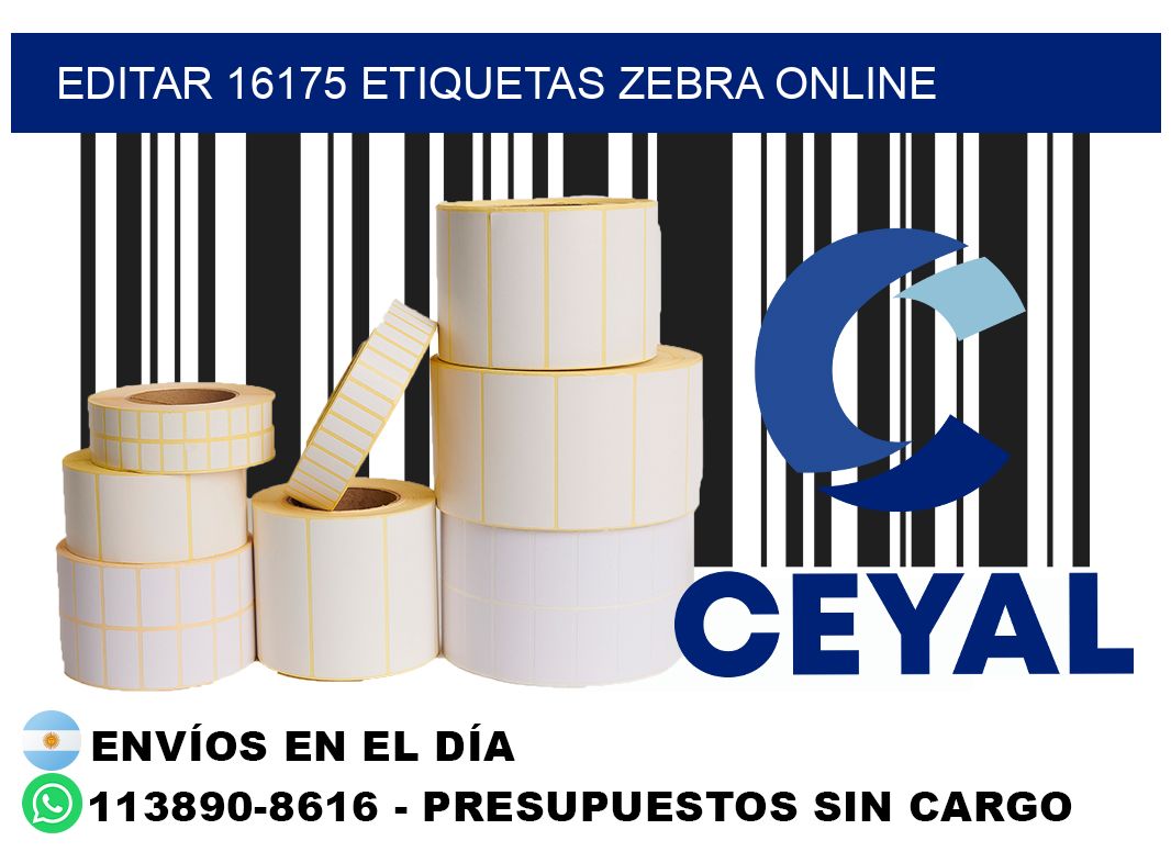 EDITAR 16175 ETIQUETAS ZEBRA ONLINE